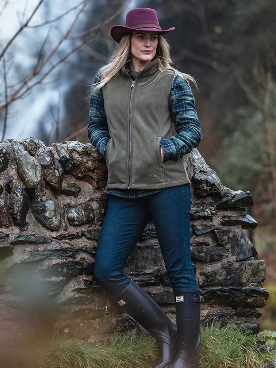 30% OFF HOGGS OF FIFE Stenton Technical Fleece Gilet - Ladies - Lovat Green - Size: XS (UK8-10))