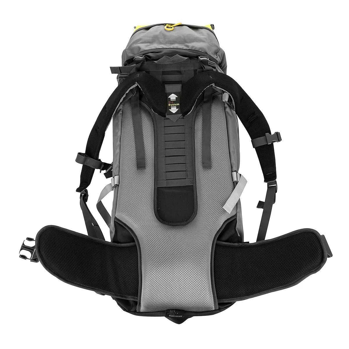 80 Liter Large Multi Day Framed Backpack for Hiking with Height-Adjustable Back