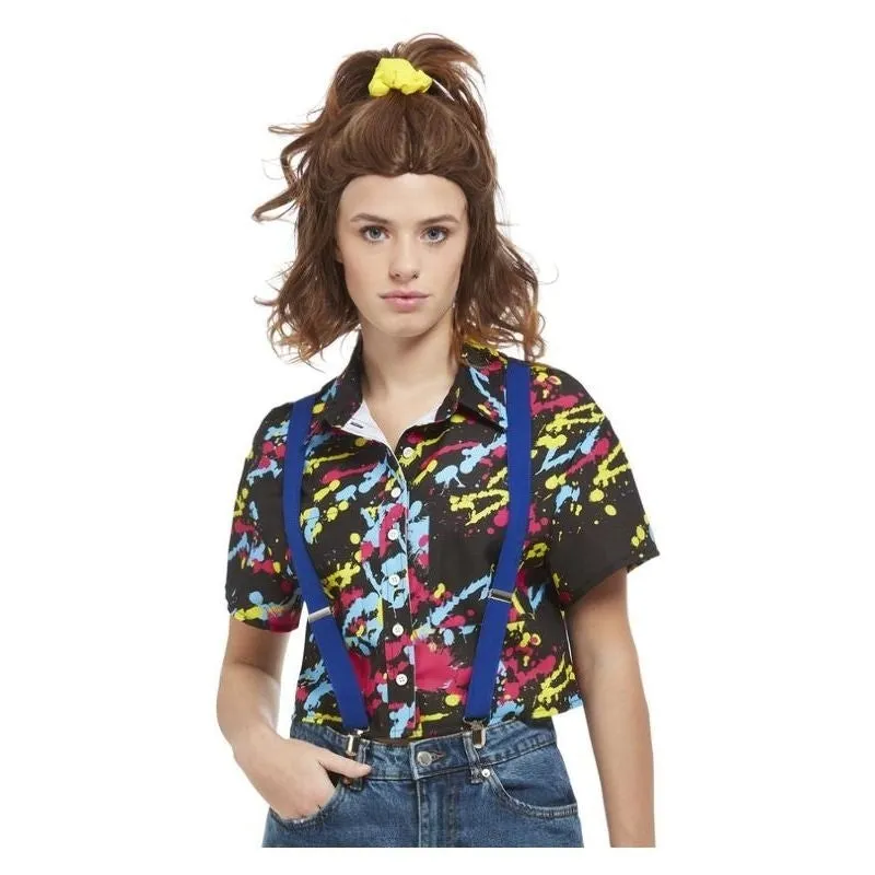 80s Paint Splatter Print- Shirt