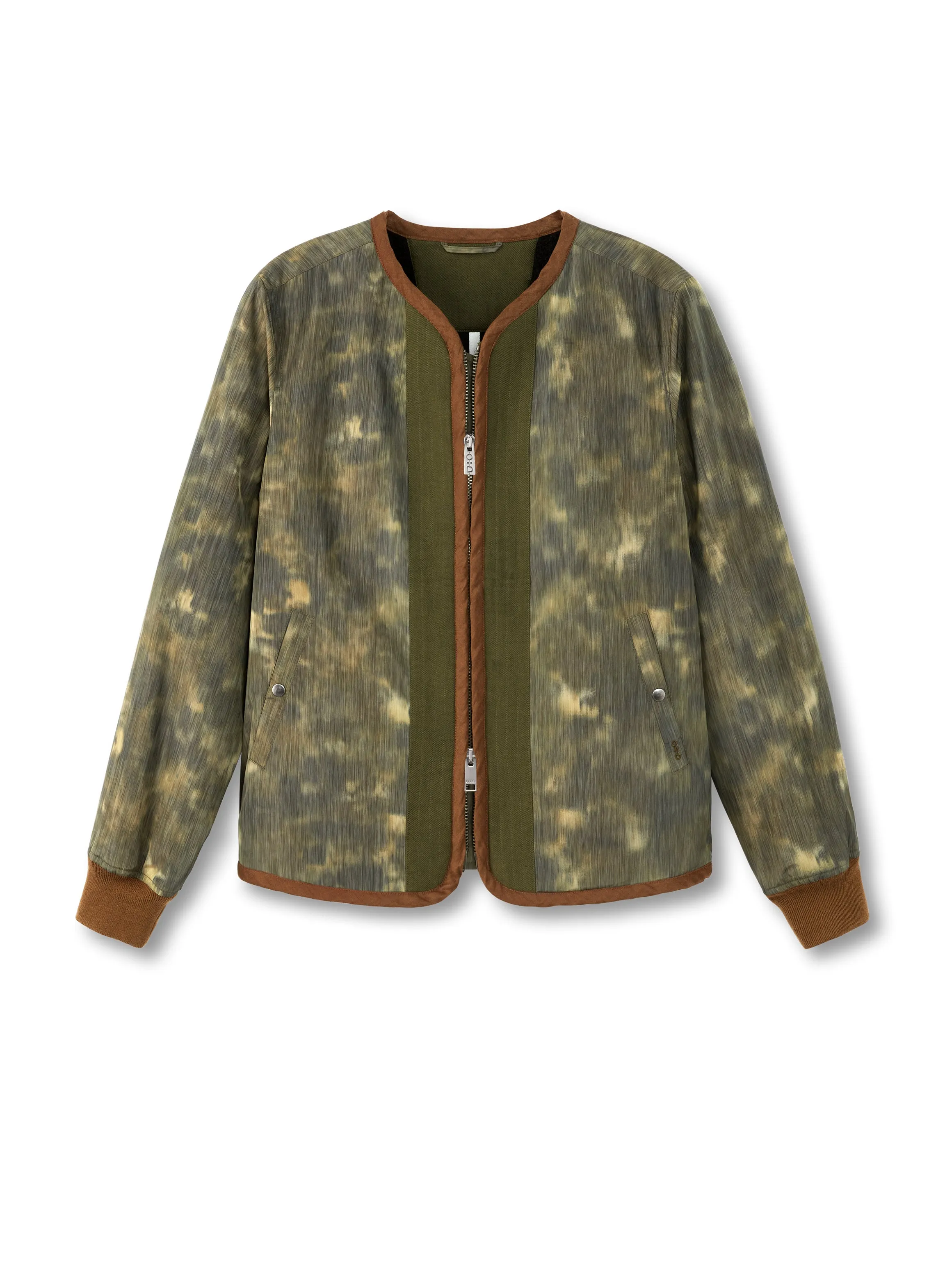 Abstract Camo Sherpa Lined Jacket