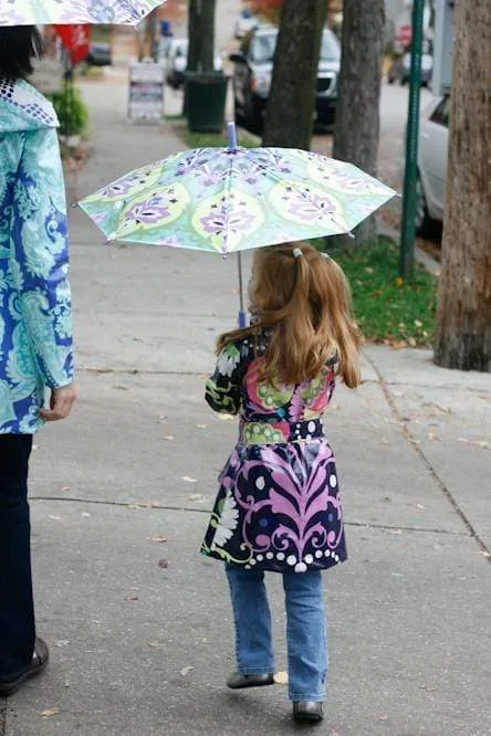 Amy Butler - "Little Splashes" Hooded Raincoat