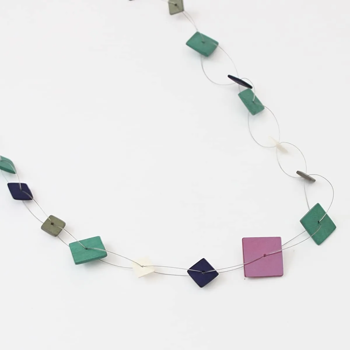 Aqua, Ivory, Lilac Rachel Necklace