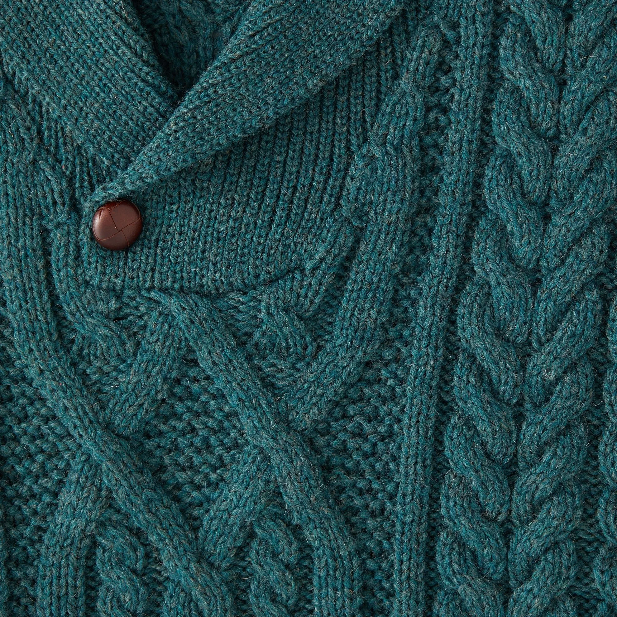 Aran Shawl Collar Sweater