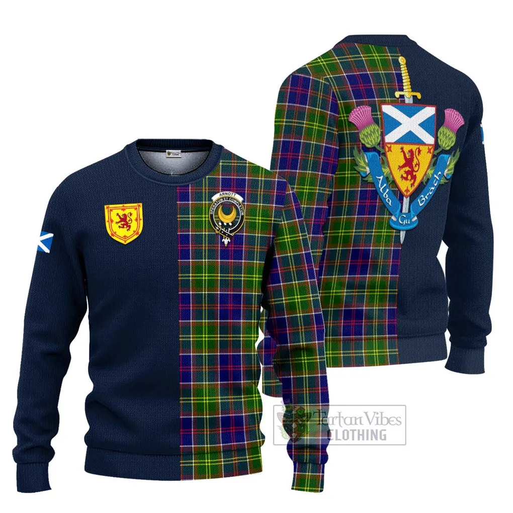 Arnott Tartan Ugly Sweater with Scottish Lion Royal Arm Half Style