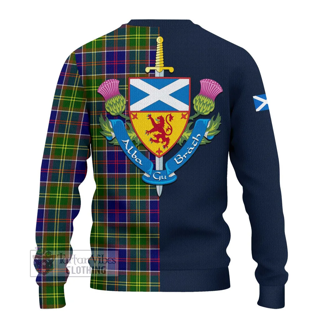 Arnott Tartan Ugly Sweater with Scottish Lion Royal Arm Half Style