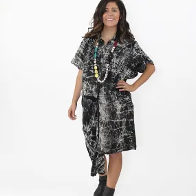 Asymmetric Button Down Shirt Dress