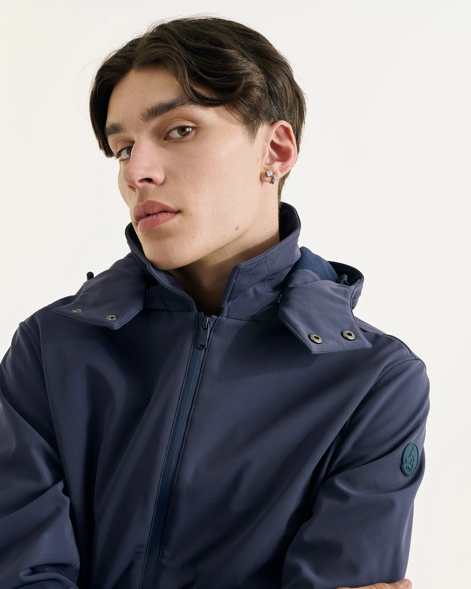 Athenes 2.0 waterproof jacket with detachable hood Navy