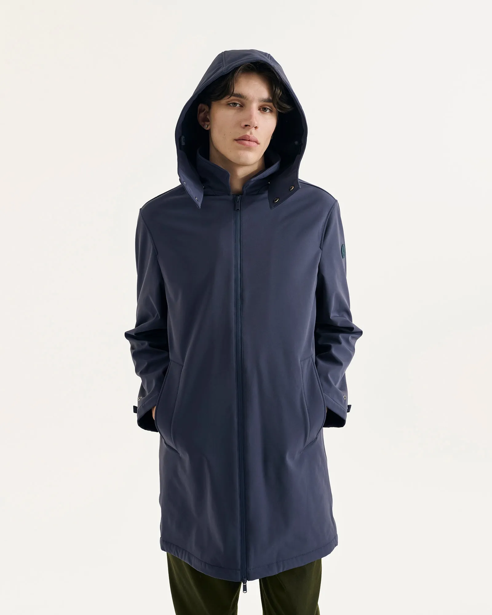 Athenes 2.0 waterproof jacket with detachable hood Navy