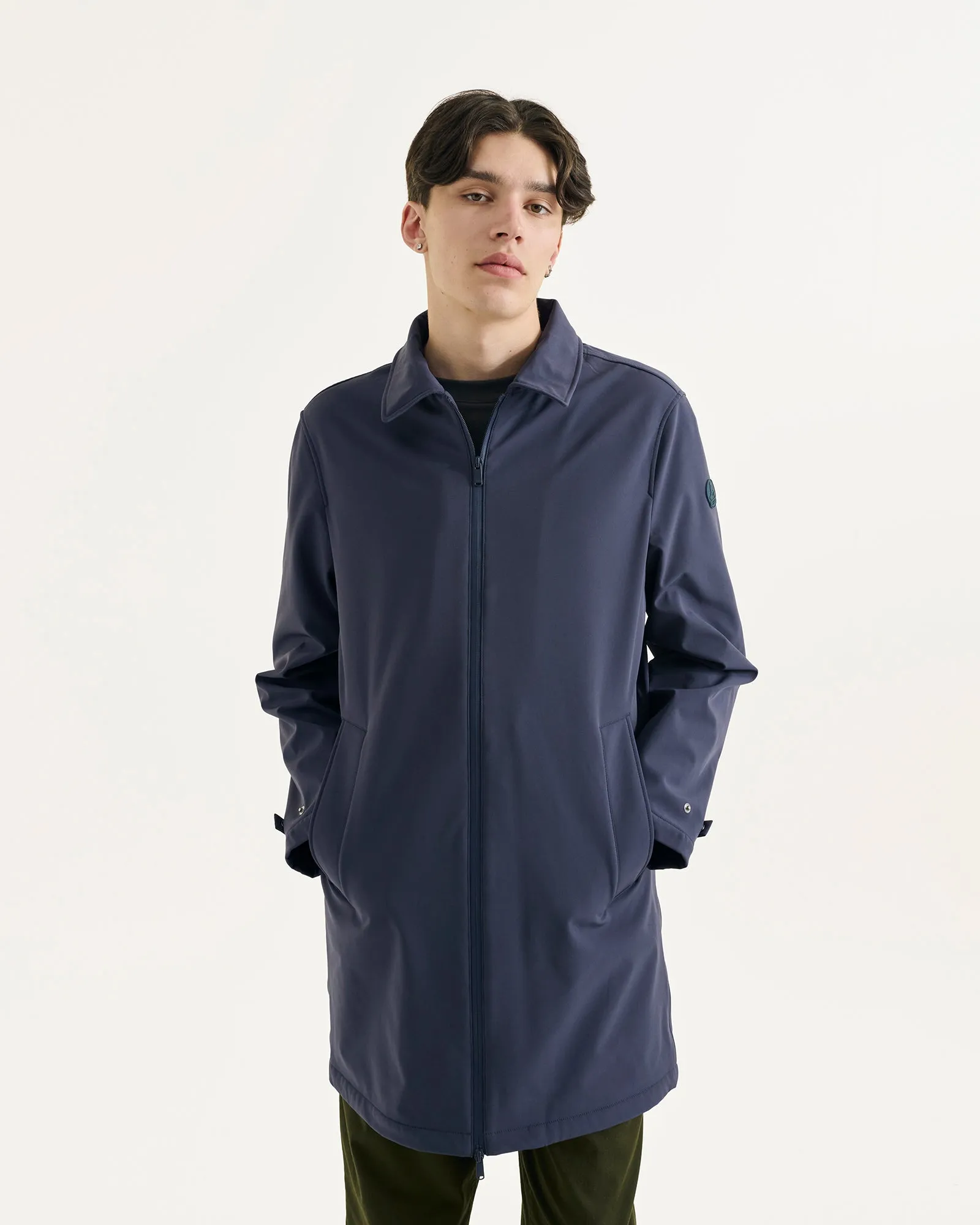 Athenes 2.0 waterproof jacket with detachable hood Navy