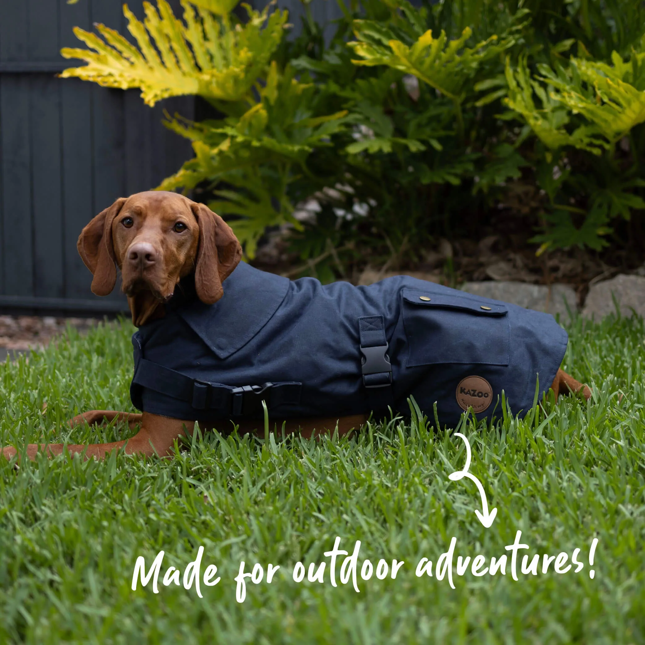 Aussie Oilskin Waterproof Dog Coat - Navy