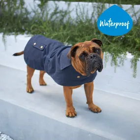 Aussie Oilskin Waterproof Dog Coat - Navy