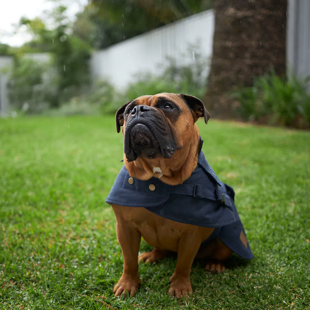 Aussie Oilskin Waterproof Dog Coat - Navy