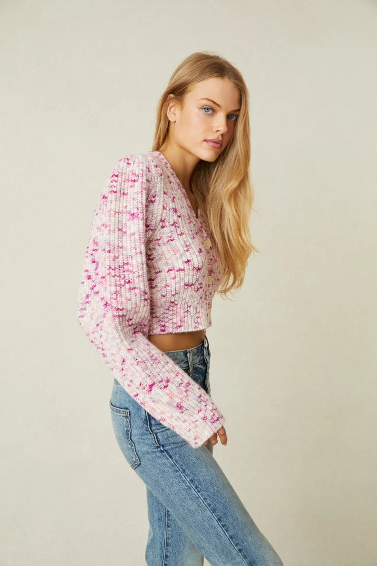 Avignon Hand Painted Crop Cardigan