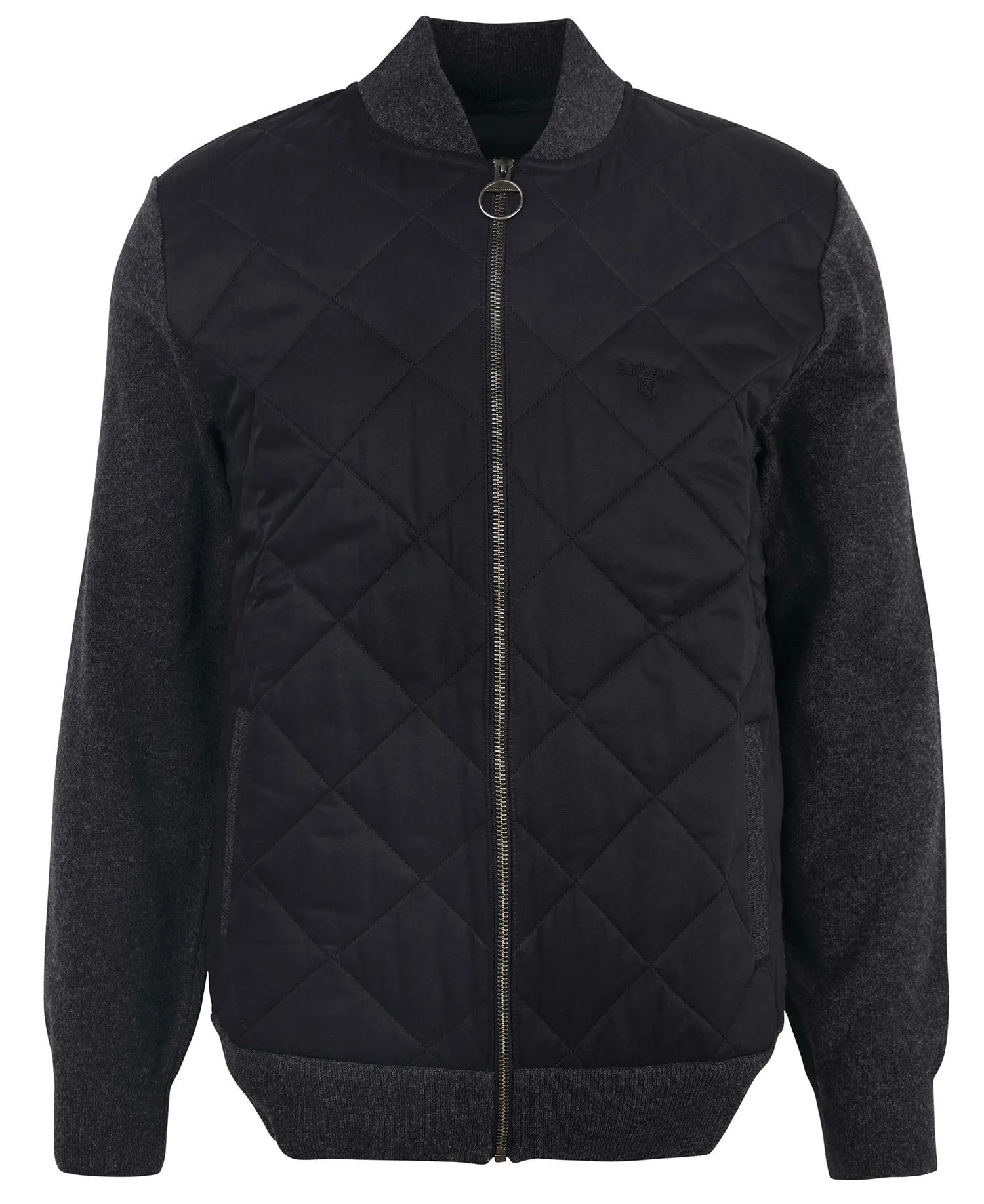 Barbour -  Essential Quilted Zip-Thru Jacket, Charcoal Marl