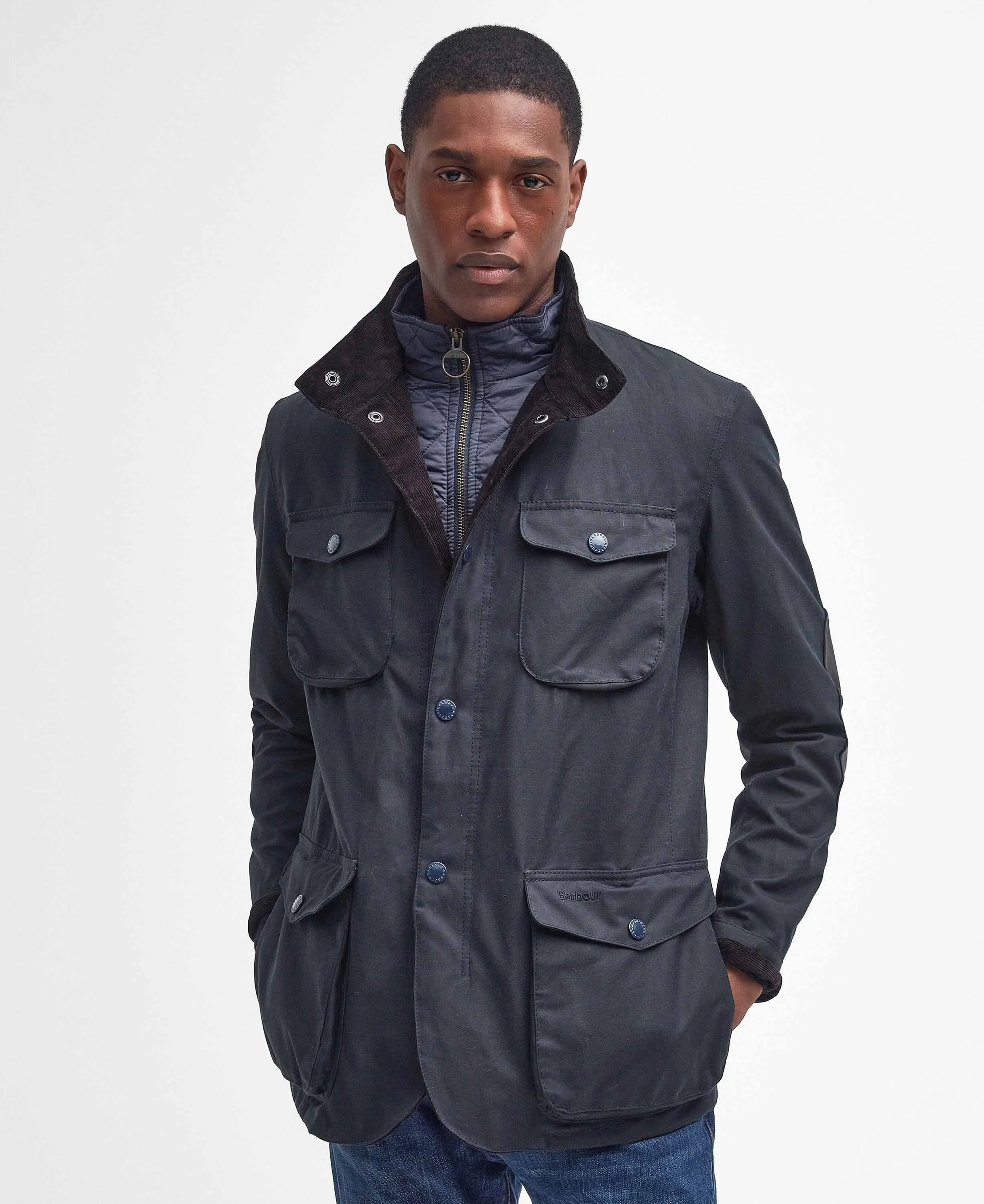 Barbour Ogston Wax Jacket - Navy