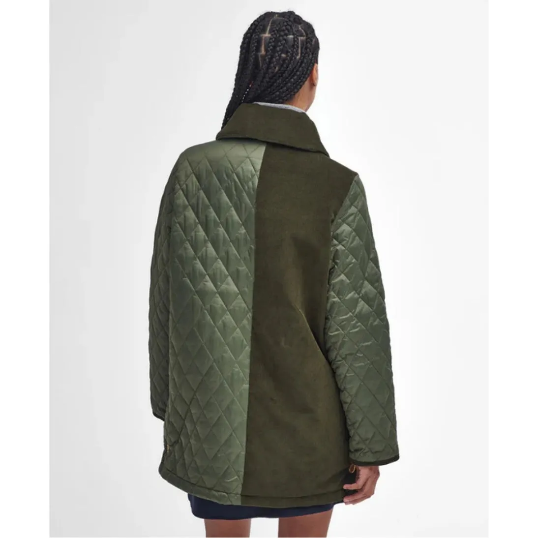 Barbour Reeth Patchwork Quilted Jacket Olive/Ancient LQU1758OL53