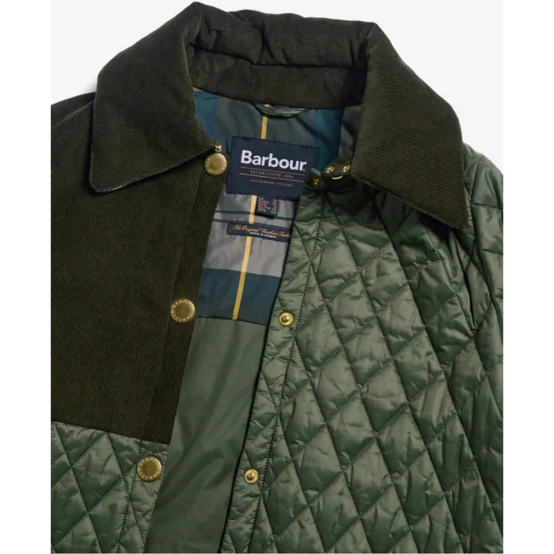 Barbour Reeth Patchwork Quilted Jacket Olive/Ancient LQU1758OL53