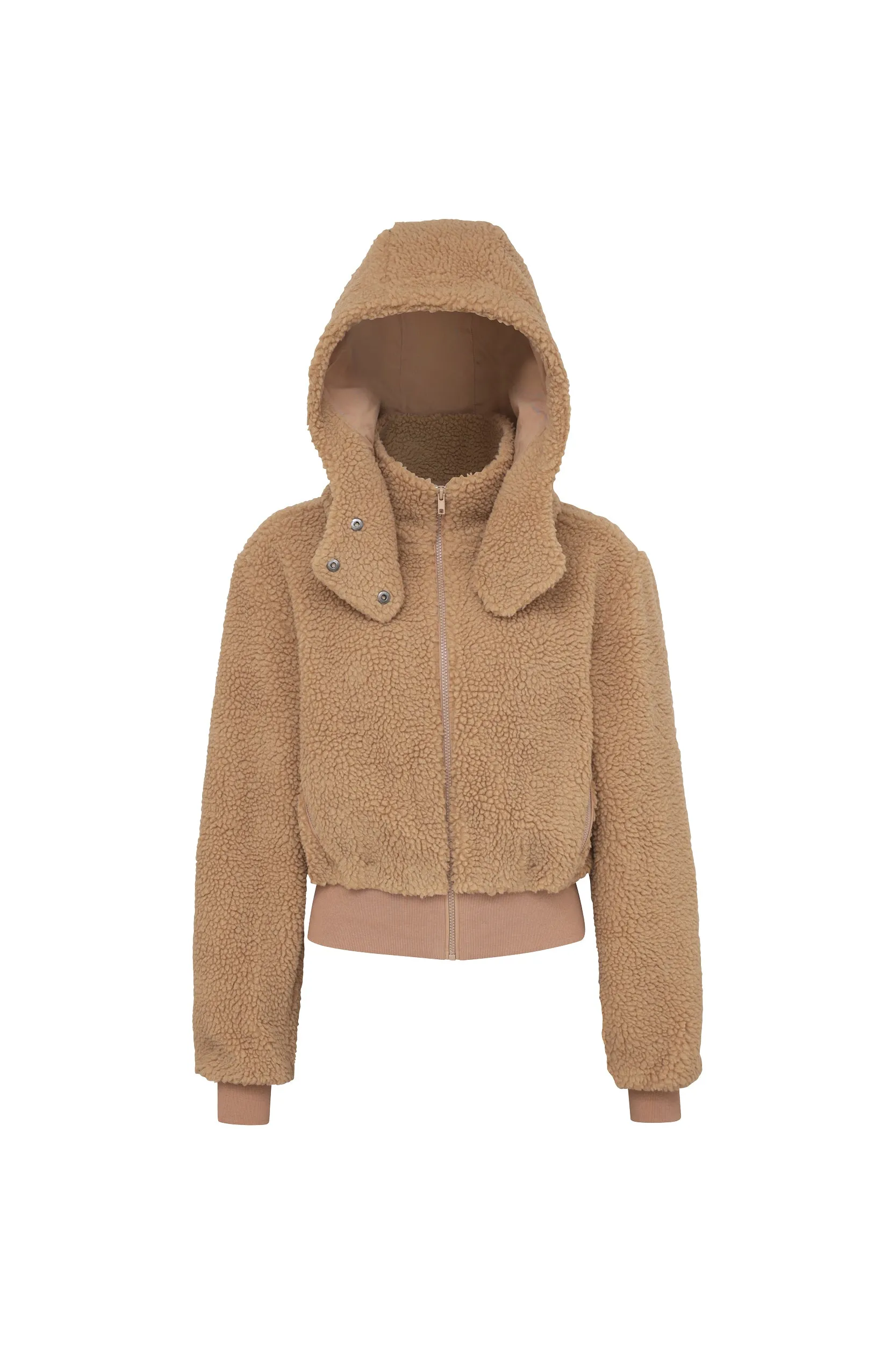 Bianca Sherpa Jacket - Cafe Au Lait