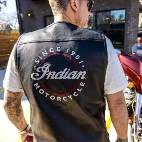 Biker vest Indian Motorcycle 1901 Edition Black