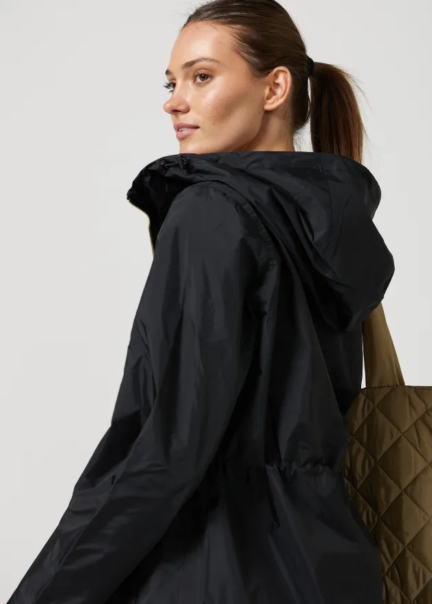 Black Army Raincoat