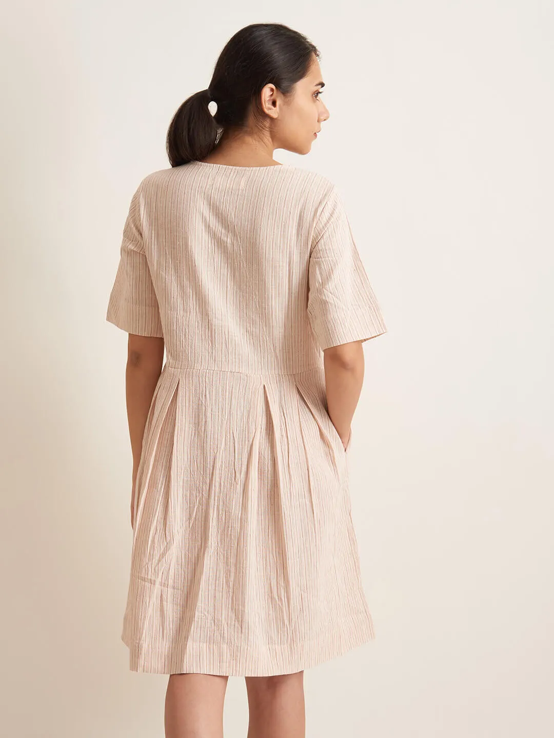 Box pleat shirt dress