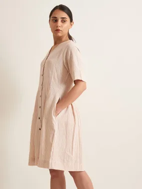 Box pleat shirt dress