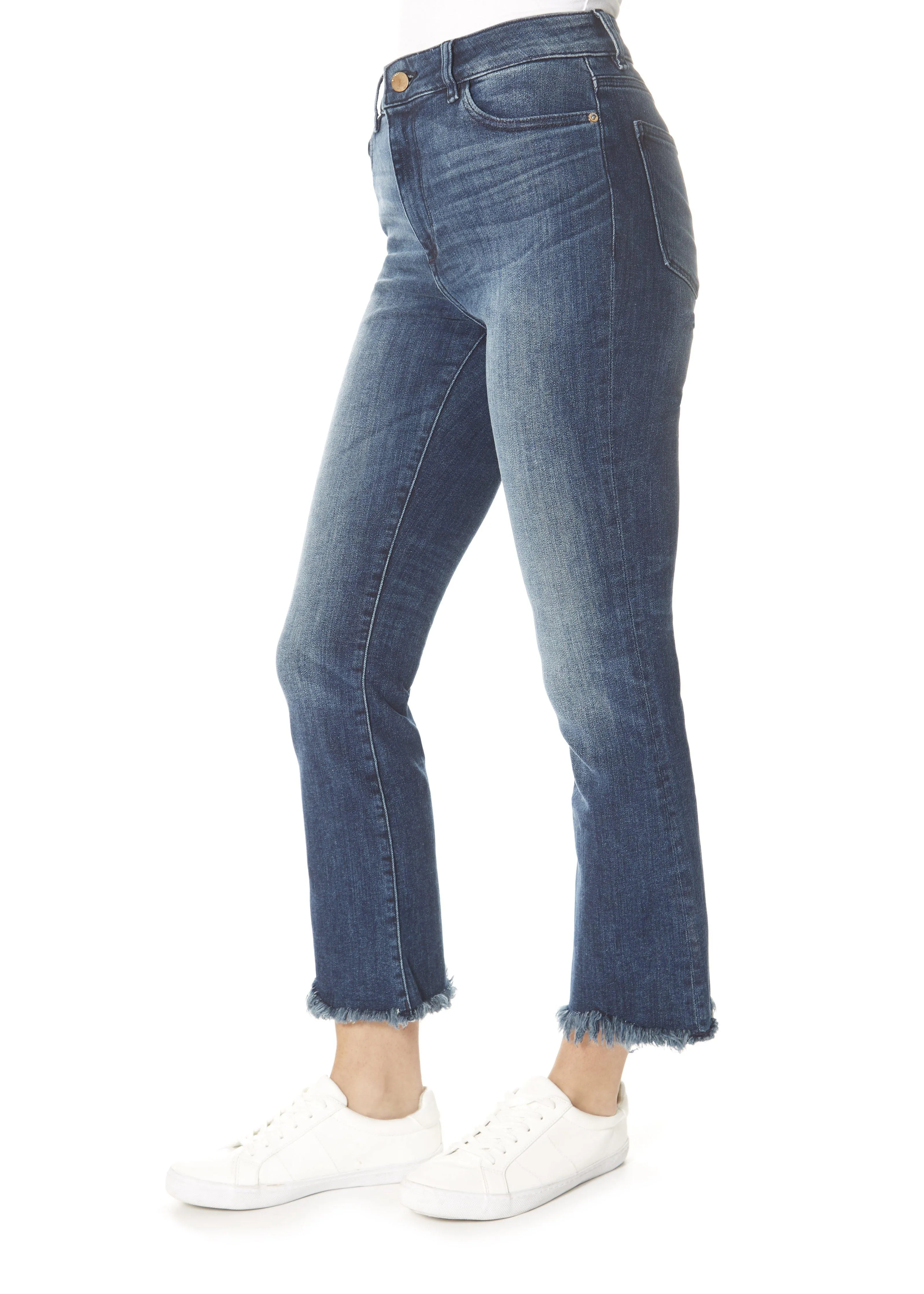 'Bridget' El Camino Cropped Mid Rise Jeans