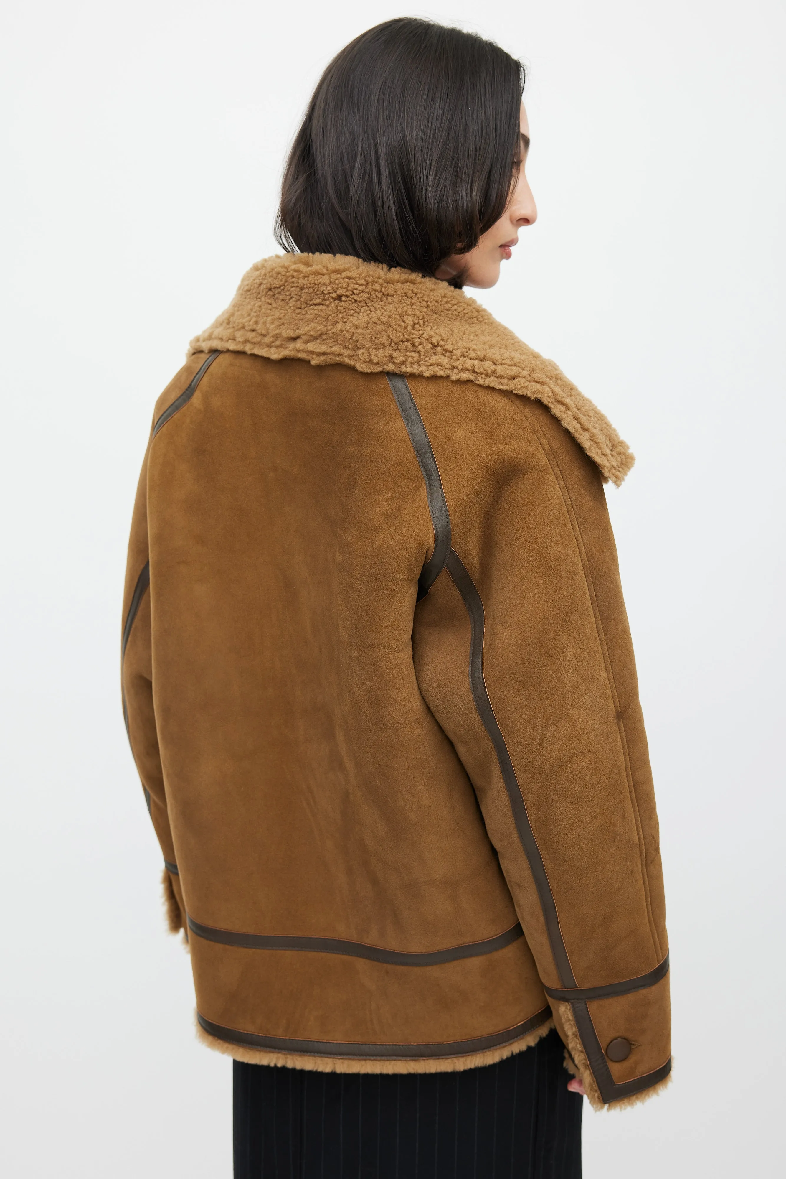 Brown Suede & Sherpa Jacket