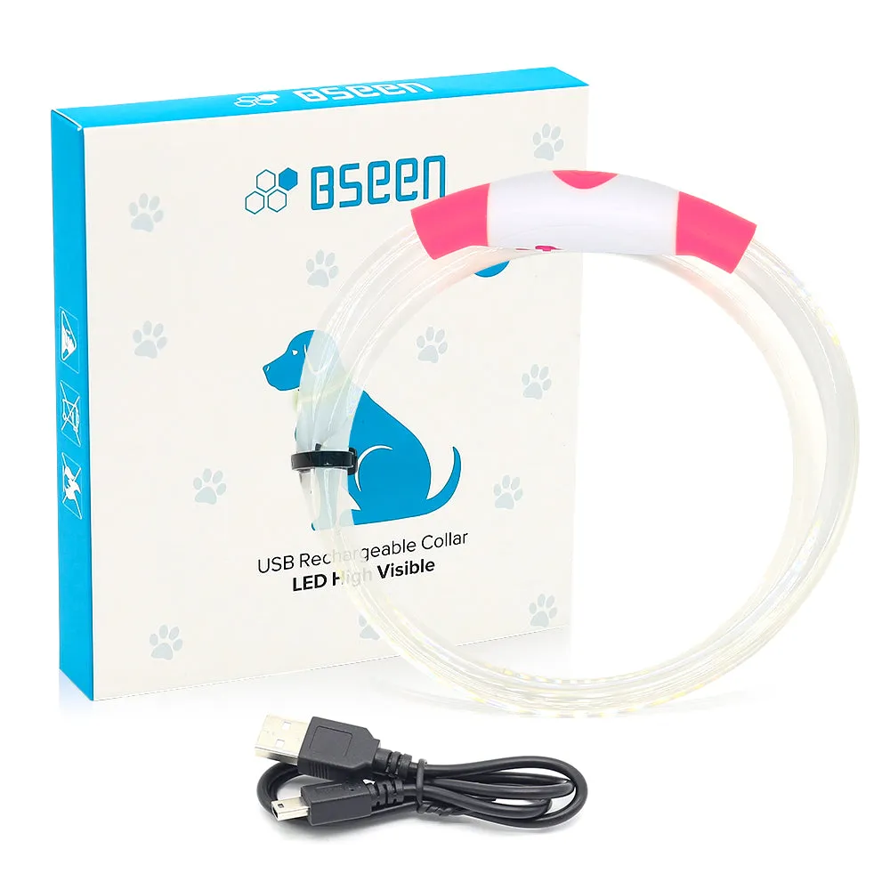 BSEEN TPU Cuttable LED Dog Collar