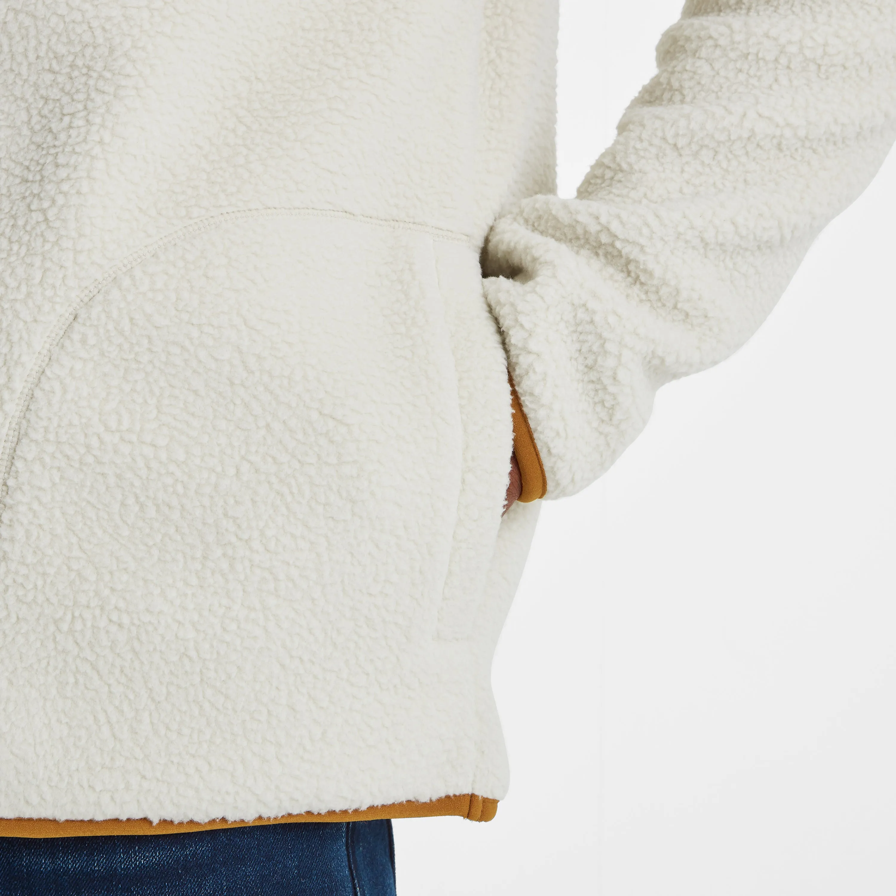 Cameron Mens Sherpa Fleece -  White Sand