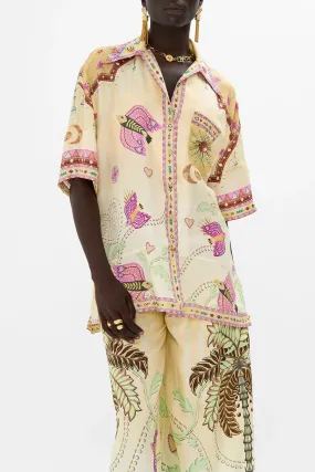 CAMILLA | ASWAN ABSTRACT OVERSIZED SHIRT WITH POCKET