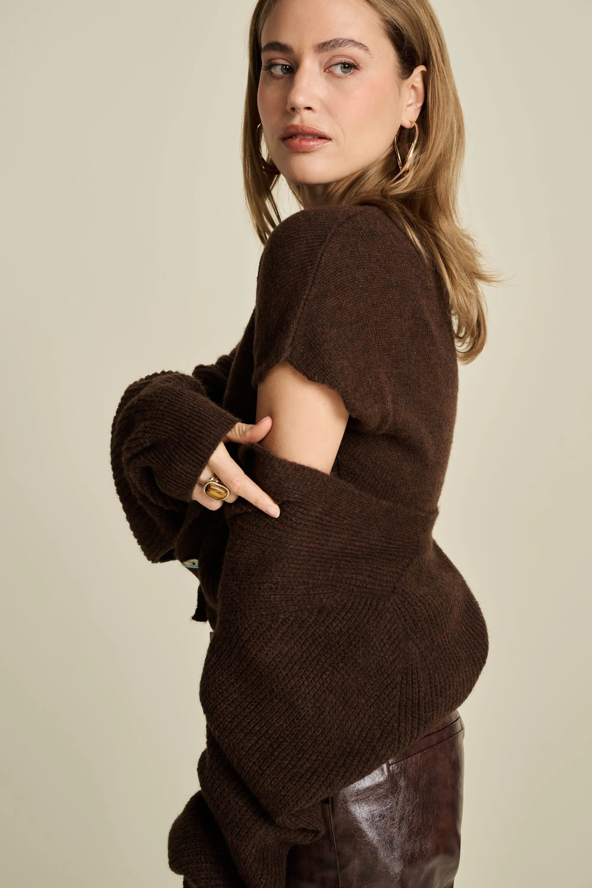 CARDIGAN - Brown