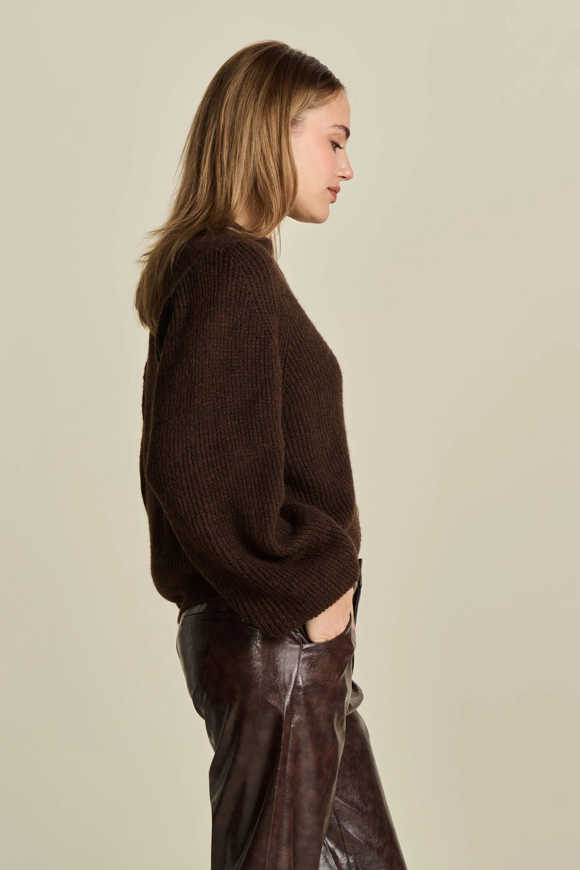 CARDIGAN - Brown