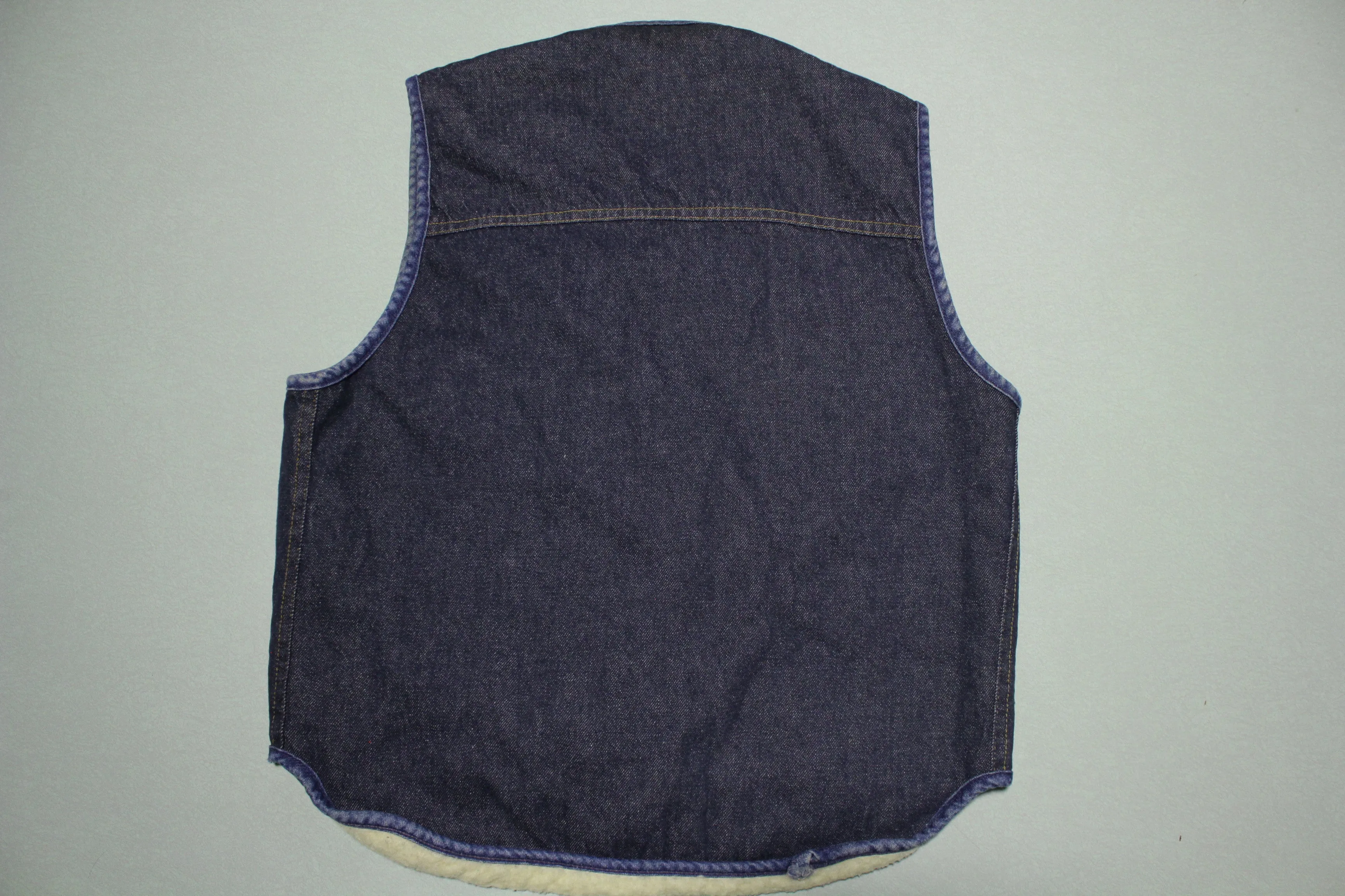 Carhartt 70s Vintage Denim Sherpa Lined Work Vest