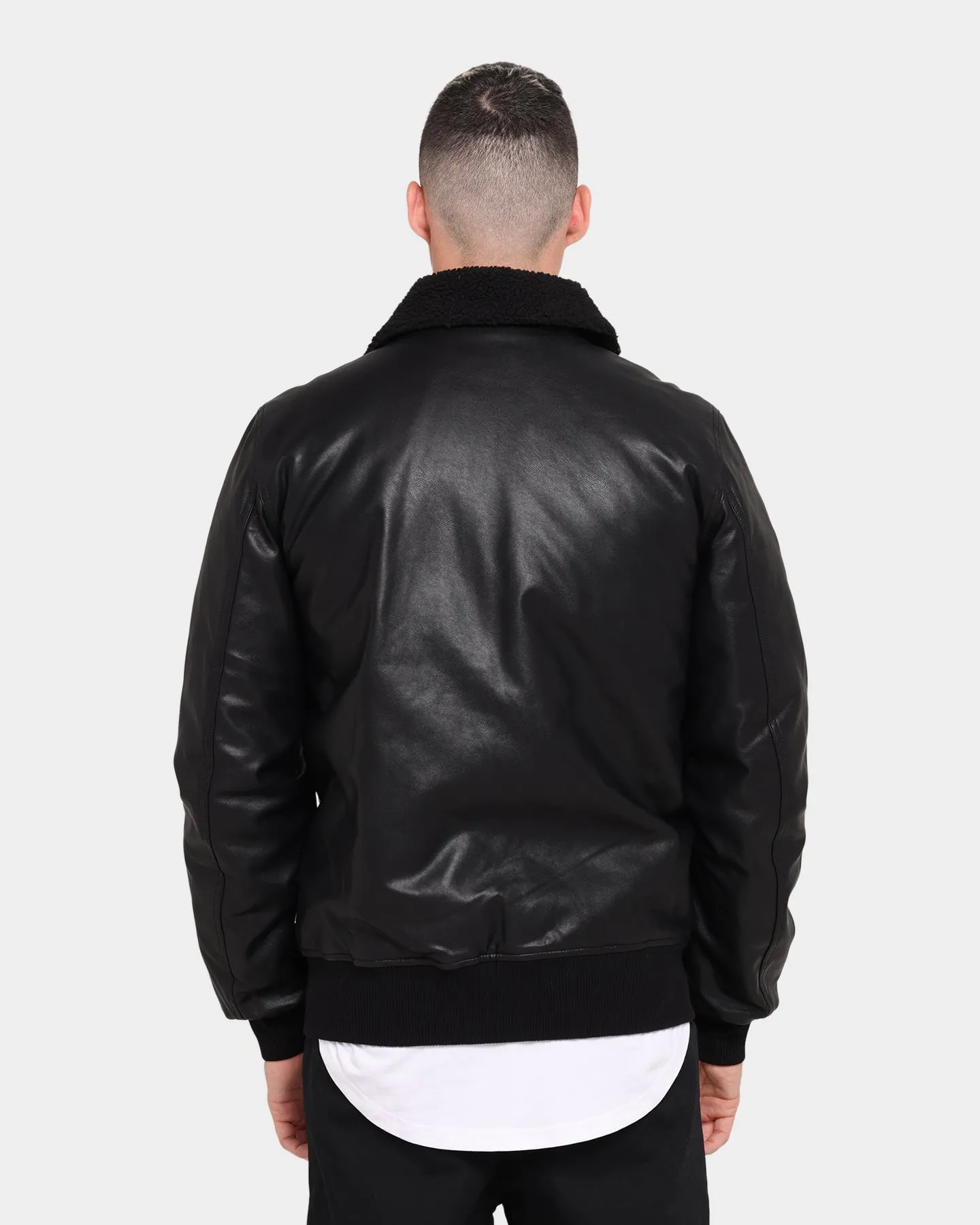 Carré Captain Leather Bomber Black