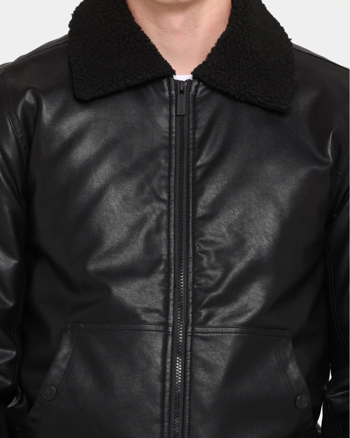 Carré Captain Leather Bomber Black