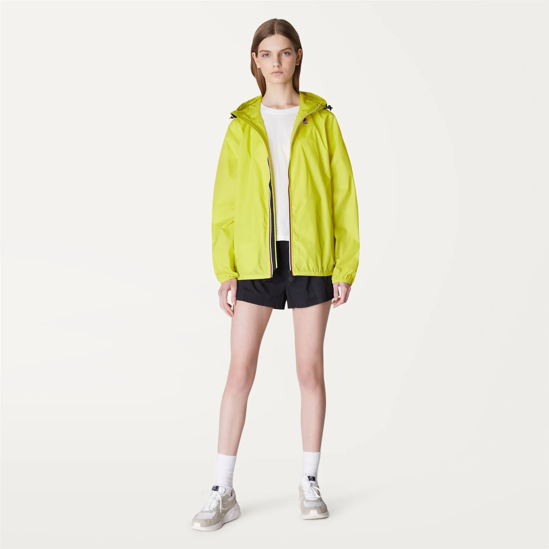 Claude - Unisex Packable Full Zip Waterproof  Rain Jacket in Green Lime