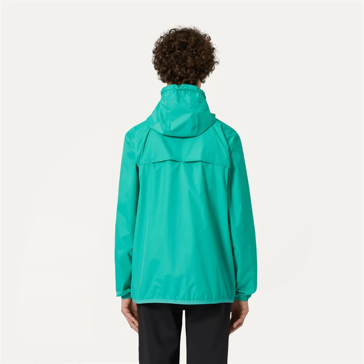 Claude - Unisex Packable Full Zip Waterproof  Rain Jacket in Green Marine