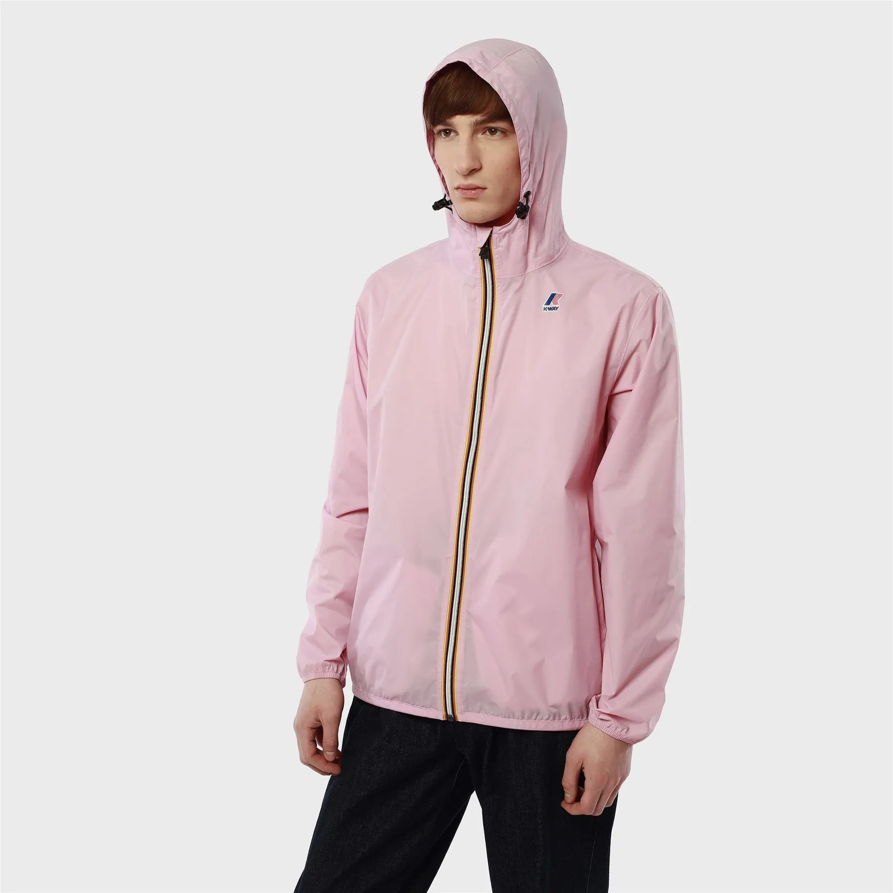 Claude - Unisex Packable Full Zip Waterproof  Rain Jacket in Pink