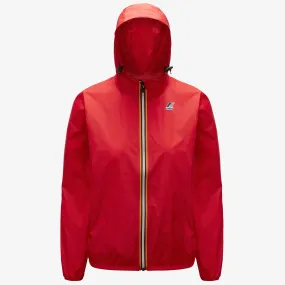 Claude - Unisex Packable Full Zip Waterproof  Rain Jacket in Red