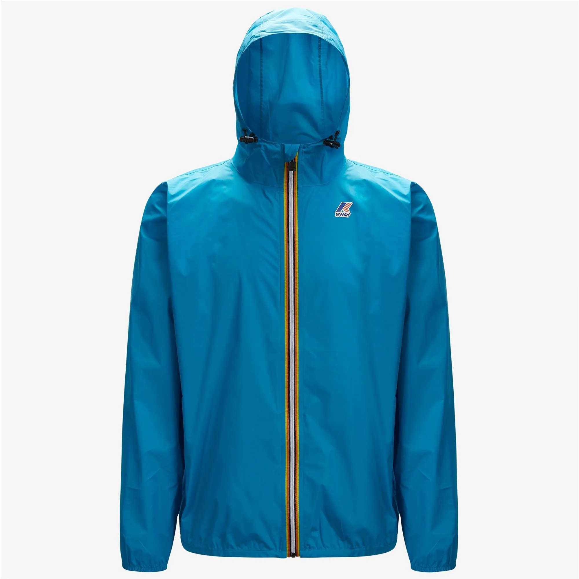 Claude - Unisex Packable Full Zip Waterproof  Rain Jacket in Turquoise Dk