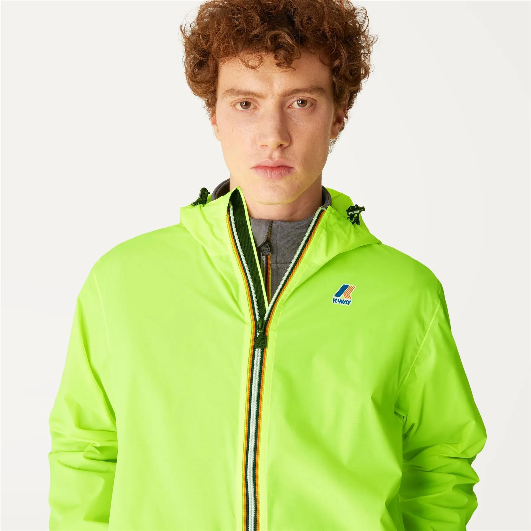 Claude - Unisex Packable Full Zip Waterproof  Rain Jacket in Yellow Soleil