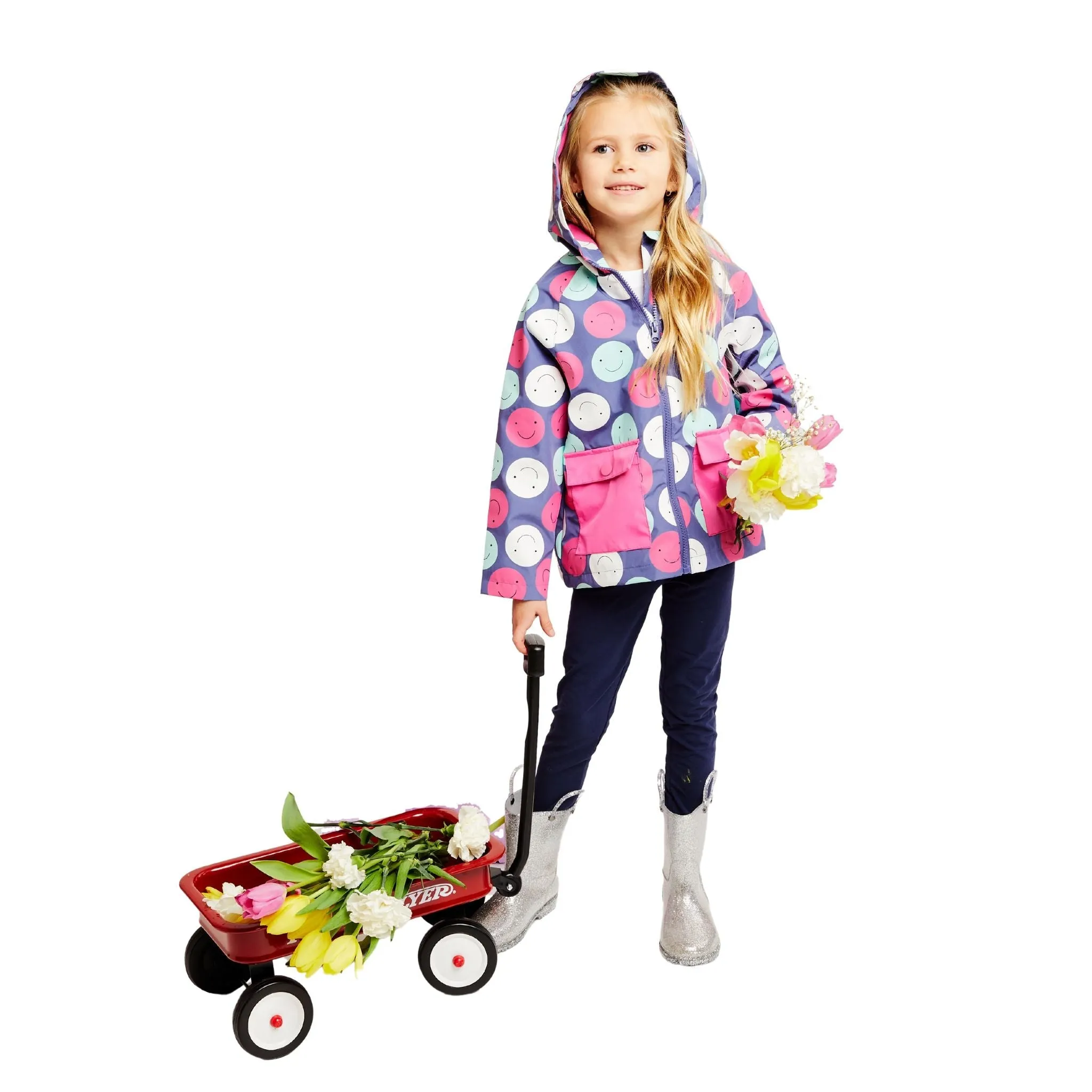 Color Changing Raincoat (Size 5-6X Years) | Smiley Print