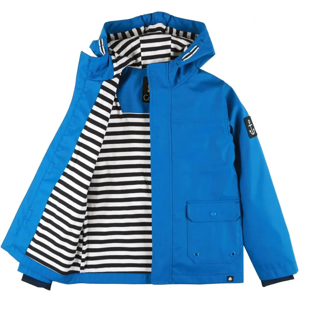 Conifere Blue Boys' Stripped Raincoat