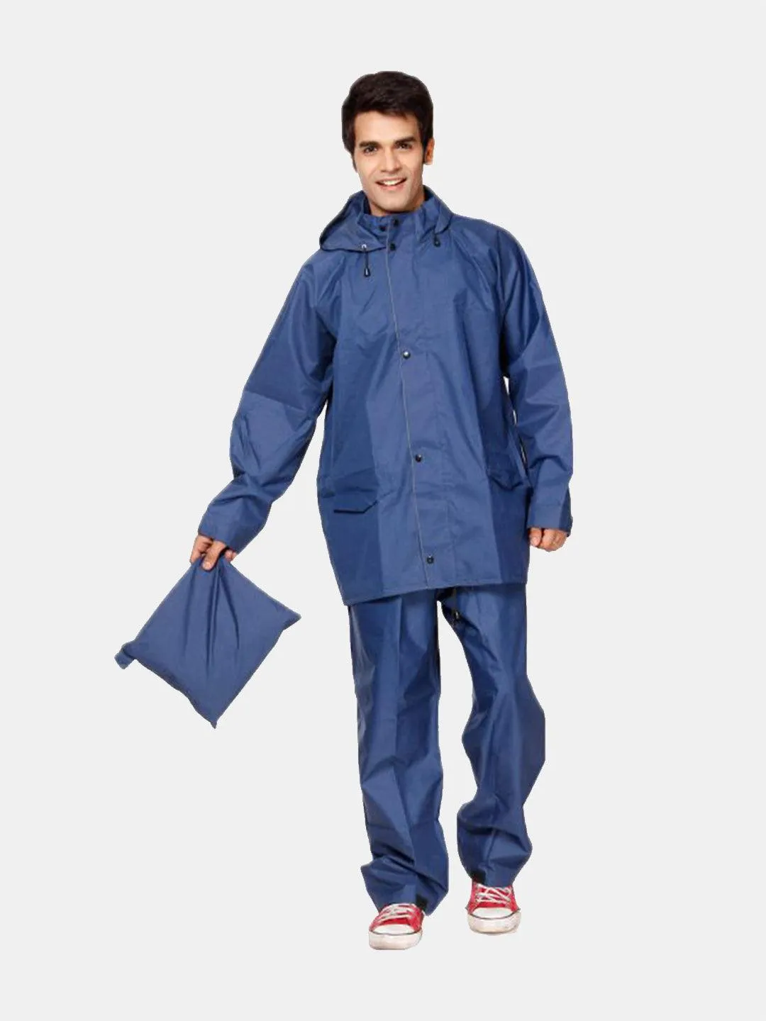 Duckback President Raincoat-Navy Blue