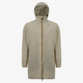 Eiffel - Unisex Waterproof Packable Long Rain Jacket in Beige Grey