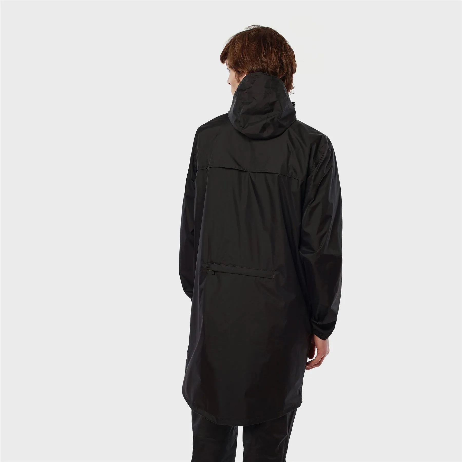 Eiffel - Unisex Waterproof Packable Long Rain Jacket in Black