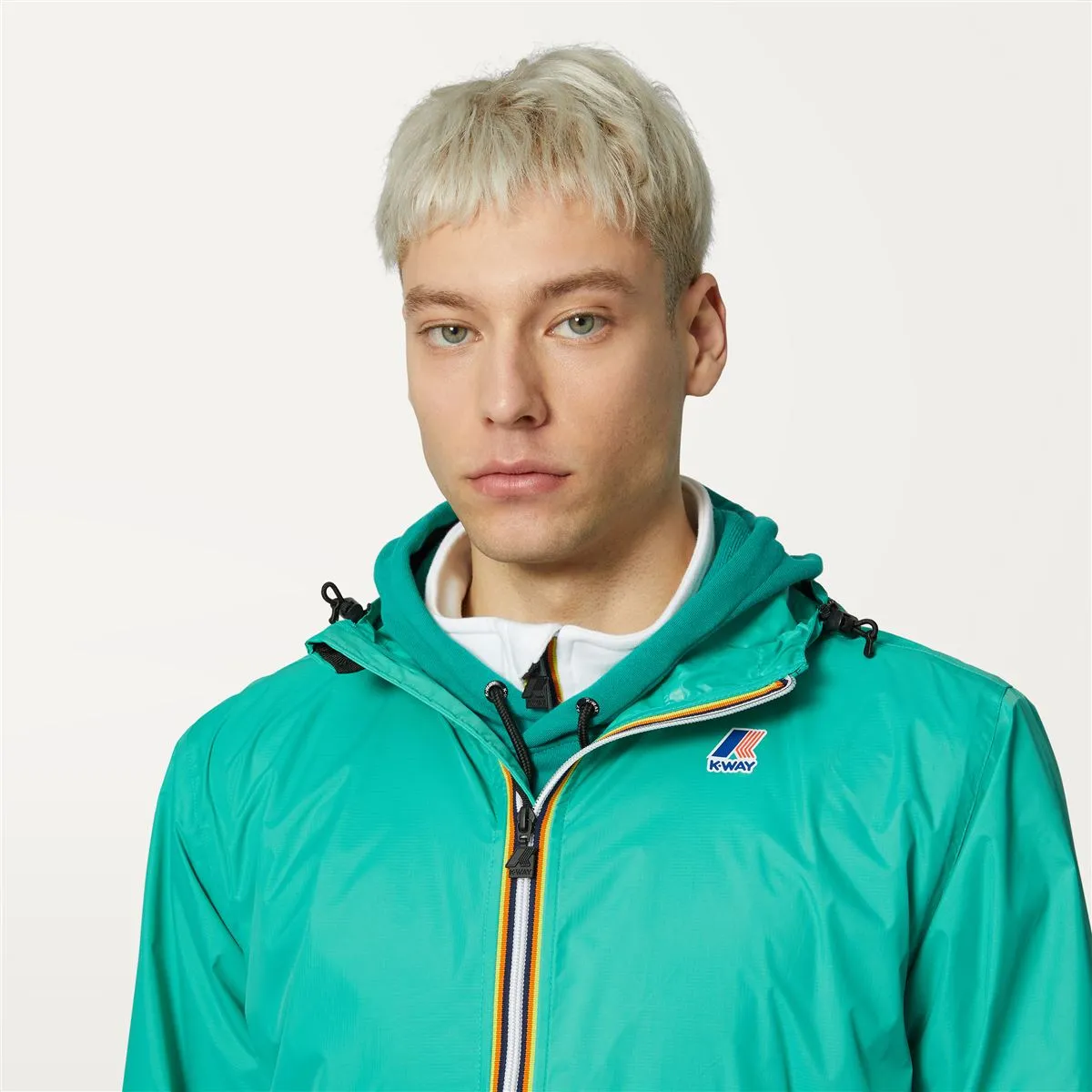 Eiffel - Unisex Waterproof Packable Long Rain Jacket in Green Marine