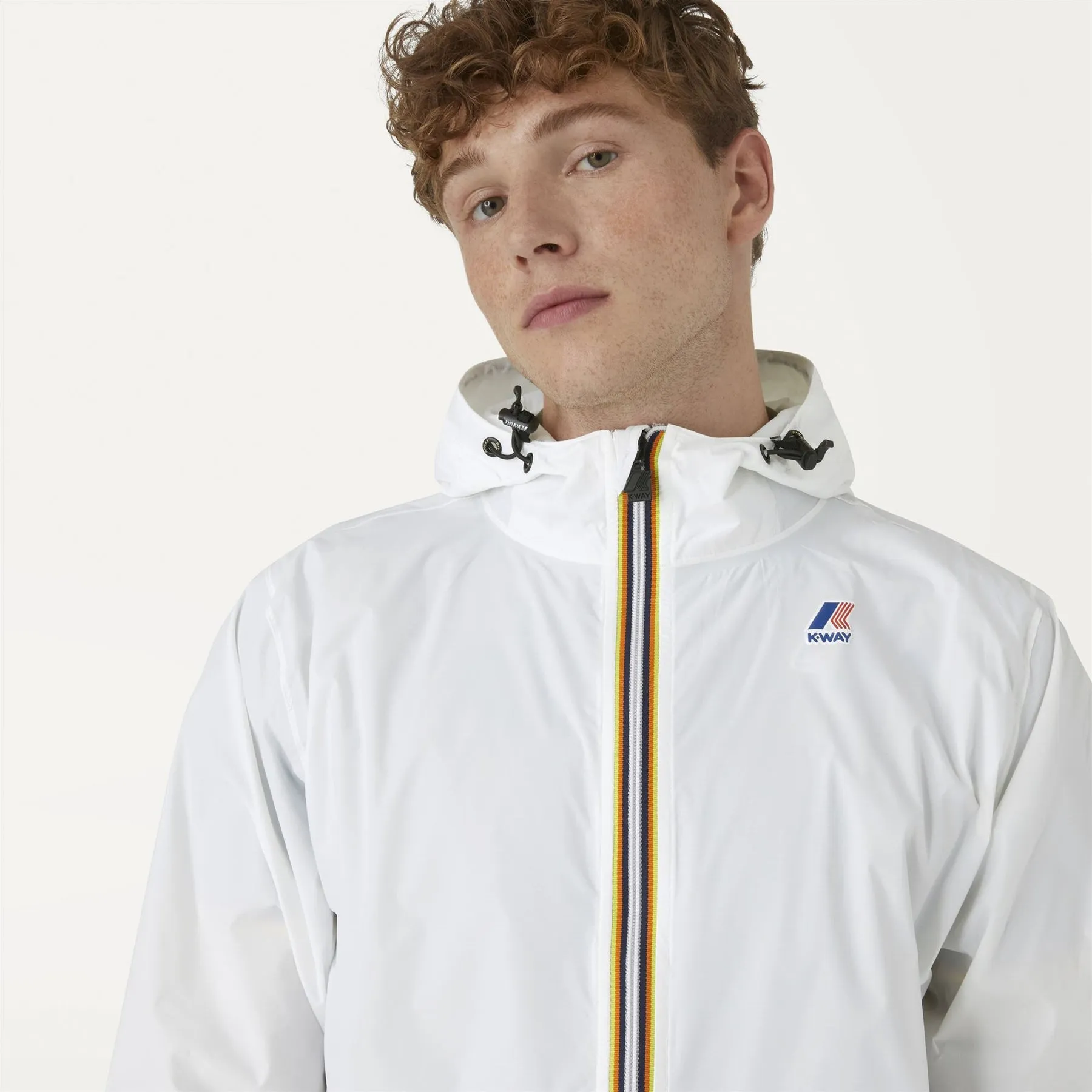 Eiffel - Unisex Waterproof Packable Long Rain Jacket in White