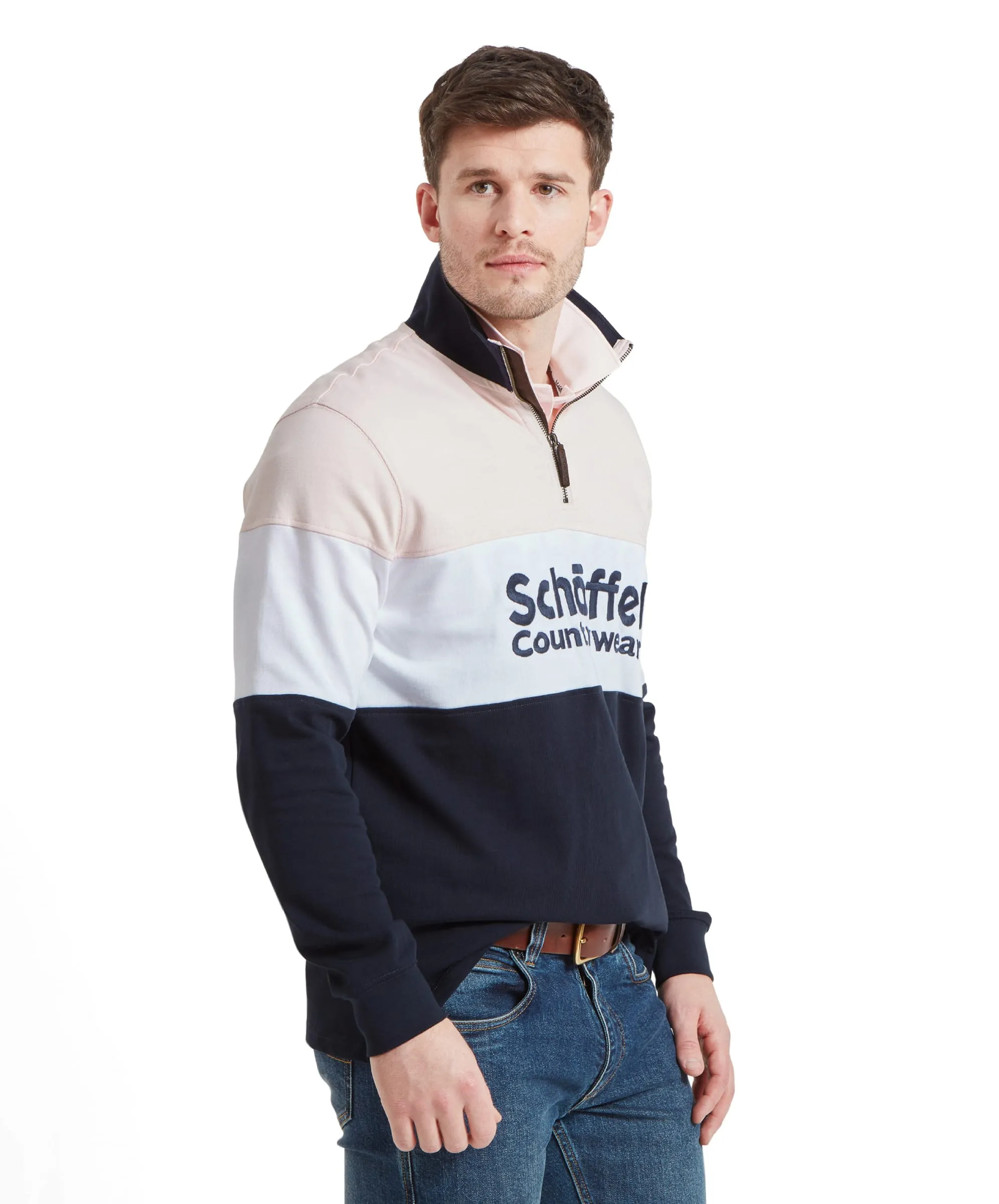 Exeter Heritage Quarter Zip - Pale Pink